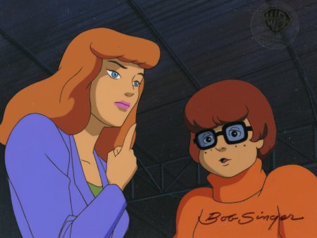 Scooby-Doo on Zombie Island Original Production Cel on Original Production Background Signed by Bob Singer: Daphne, Velma For Cheap