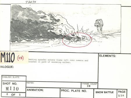 Star Wars: Episode V - The Empire Strikes Back: VFX Storyboard Sale