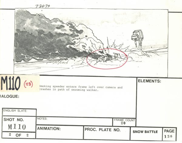 Star Wars: Episode V - The Empire Strikes Back: VFX Storyboard Sale