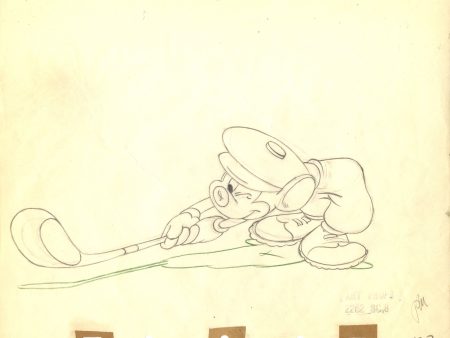 Canine Caddy Original Production Drawing: Mickey Mouse on Sale