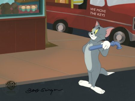 Tom And Jerry The Movie Original Production Cel Signed by Bob Singer: Tom Fashion