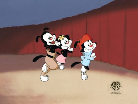 Animaniacs Original Production Cel with Matching Drawing: Yakko, Wakko, and Dot Cheap