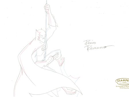 The Batman Original Production Drawing Signed By Rino Romano: Batman on Sale