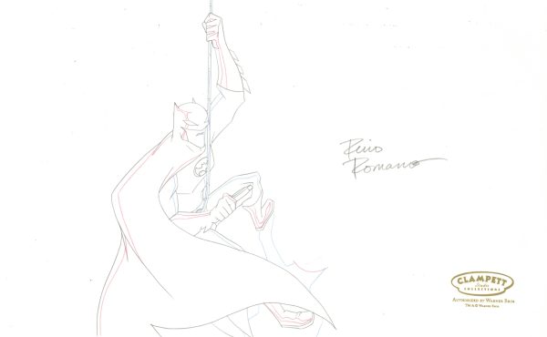 The Batman Original Production Drawing Signed By Rino Romano: Batman on Sale