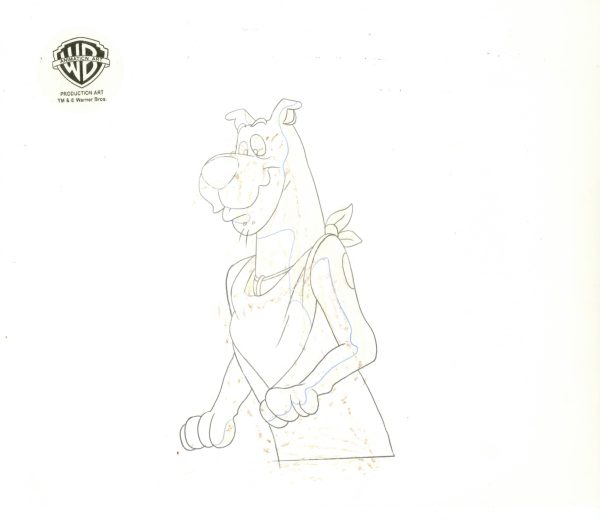 Scooby-Doo on Zombie Island Original Production Cel with Matching Drawings Signed by Bob Singer: Scooby-Doo and Shaggy Cheap