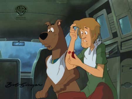 Scooby-Doo on Zombie Island Original Production Cel with Matching Drawings Signed by Bob Singer: Scooby-Doo and Shaggy Cheap