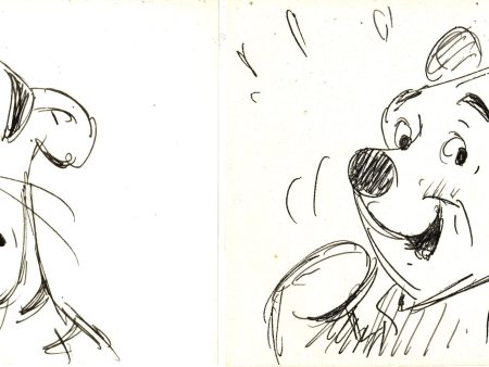 Winnie the Pooh and Tigger Original Storyboard Drawing Double App. Hot on Sale