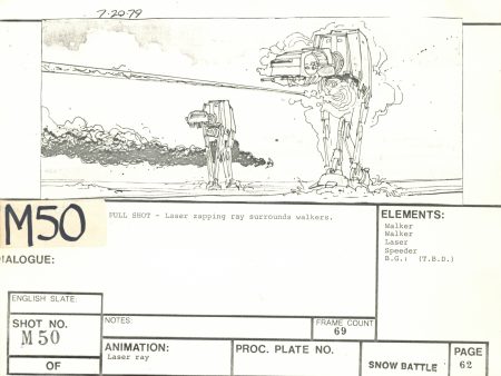 Star Wars: Episode V - The Empire Strikes Back: VFX Storyboard For Cheap