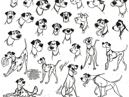 Framed 101 Dalmatians Model Sheet: Pongo Online Hot Sale