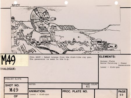 Star Wars: Episode V - The Empire Strikes Back: VFX Storyboard For Sale