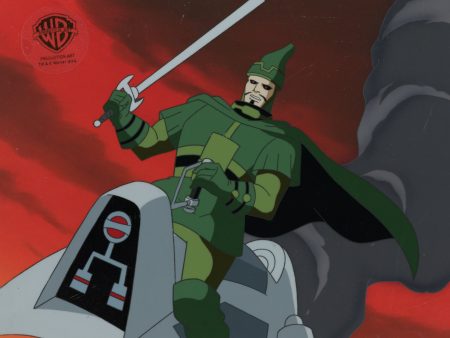 Superman the Animated Series Original Production Cel on Original Background with Matching Drawing: Steppenwolf Fashion