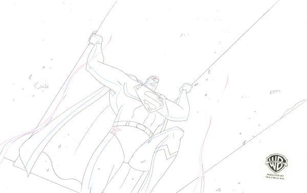 Justice League Unlimited Original Production Drawing: Superman Online