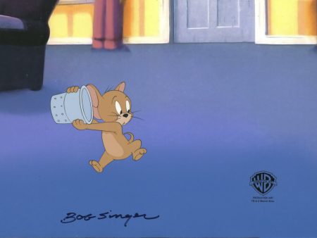 Tom And Jerry The Movie Original Production Cel Signed by Bob Singer: Jerry Hot on Sale