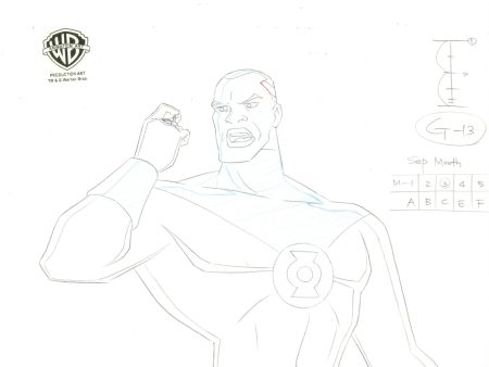 Justice League Original Production Drawing: Green Lantern For Discount