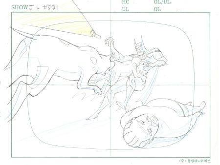 Justice League Original Production Drawing: Batman Hot on Sale