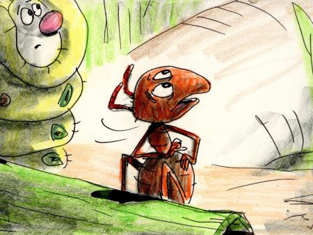 Bug s Life Storyboard Drawing: Flik and Heimlich Online