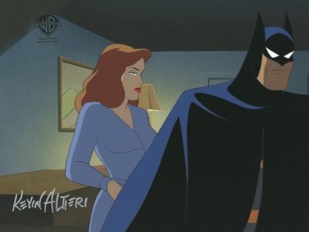 Batman: Mask of the Phantasm Original Production Cel with Matching Drawing Signed by Kevin Altieri: Andrea, Batman Fashion