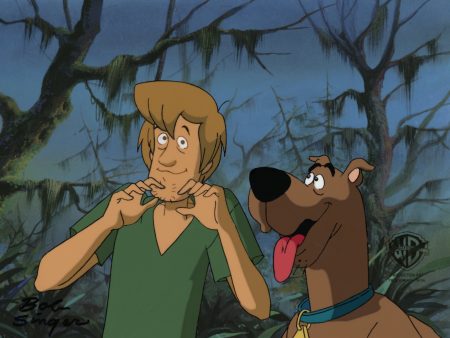 Scooby-Doo on Zombie Island Original Production Cel with Matching Drawing Signed by Bob Singer: Shaggy, Scooby Discount