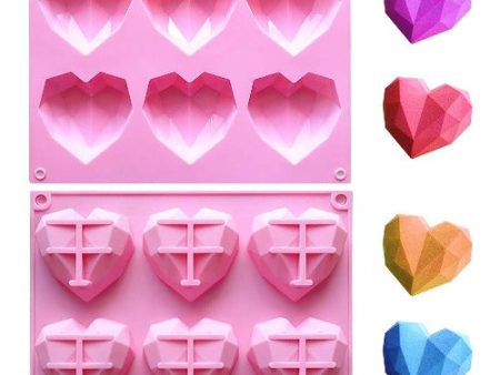 Silicone Mold - Diamond Heart Shape Online now