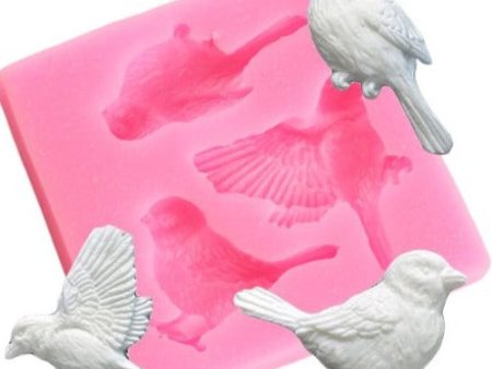 Silicone Mold - Birds Set of 3 Online now