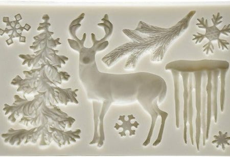 Silicone Mold - Christmas Tree & Reindeer For Discount